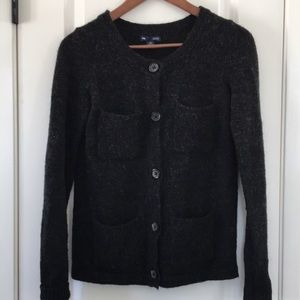 Gap alpaca wool dark grey pocket cardigan